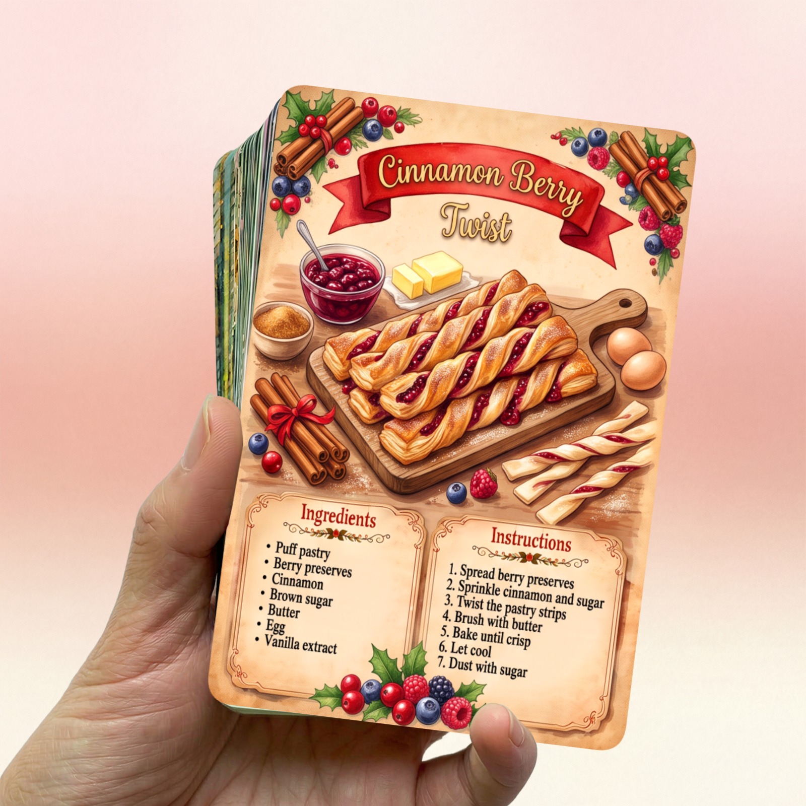 TEMU Cartes de recettes de desserts maison irrésistibles 36 pièces avec instructions faciles à suivre, ensemble de cartes de recettes de pâtisserie