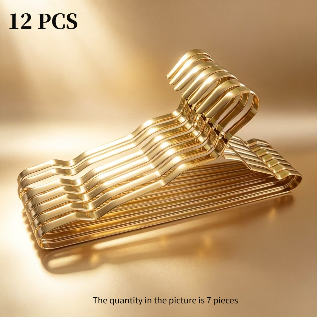 TEMU 12pcs Wavy Non-slip Hangers, Skirt Dress Suit Shirt Lingerie Storage Rack, Clothes Drying Support, Suitable For Home Clothing Organization,