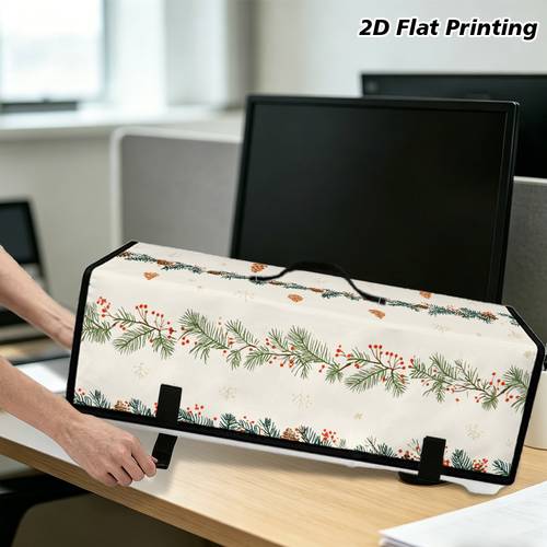 faltbarer weihnachts-zapfenasten-organizer mit vorderseite & griff – tragbarer ordner als druckerpapierhalter, für scrapbooking, schreibtisch-organizer, für büro, verwendung, anwendung, 2d flach