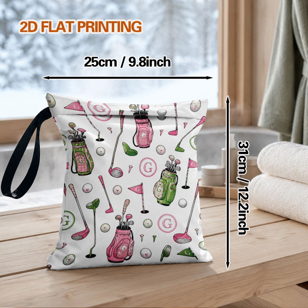 TEMU Bolsa de almacenamiento húmeda/ de 1 pieza con temática de con carrito y palos de - Bolsa organizadora reutilizable adecuada para ropa de