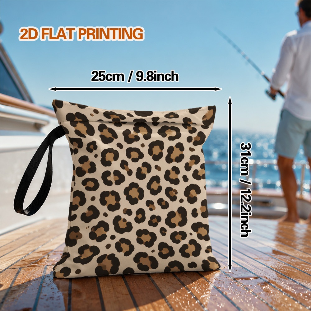 TEMU 2d Flat, 1pc Print Wet Dry Organizer Bag, Portable Storage Bag With Handles, Ideal For Dirty Laundry, Travel Essentials And Home Organization,