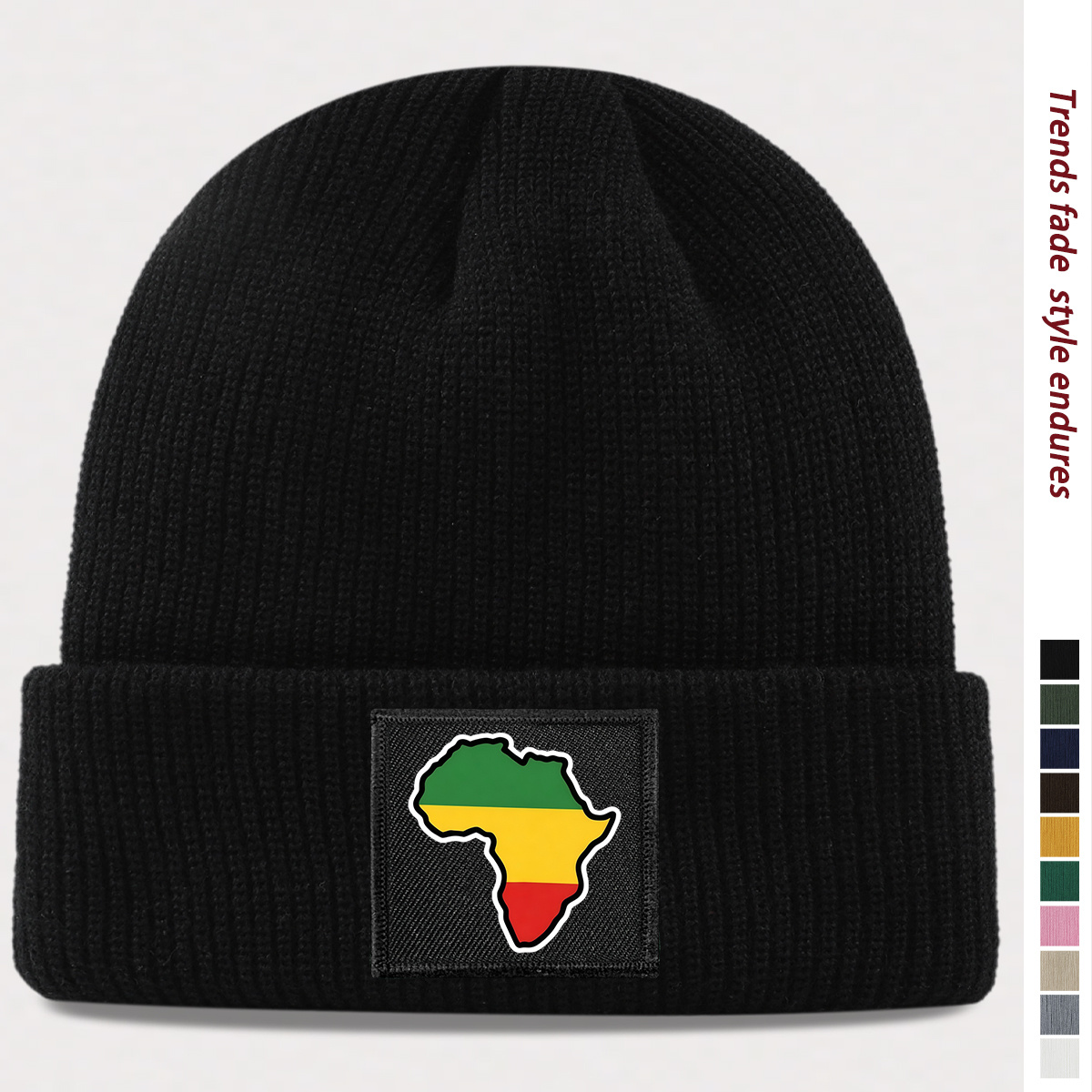 TEMU 1 pz Unisex Melone, Motivo Mappa Africana Bandiera Tricolore, Design Facile per Halloween Natale Inverno, Cappello da , Cappello da Donna