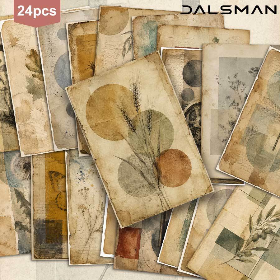 TEMU 24-pack Dalsman Vintage Botanical Postcards Aesthetic Retro Stationery For Journaling And Scrapbooking Supplies Collectible Decorative Wall Art