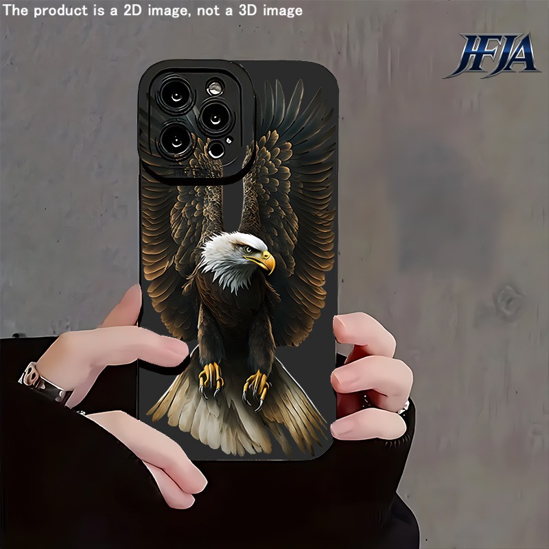 TEMU Custodia per telefono: 2DFlat con ad occhio con ali spiegate, finitura opaca, adatta per iPhone X/11/12/13/14/15/16/17/Plus/Pro/Pro Max. Dotata