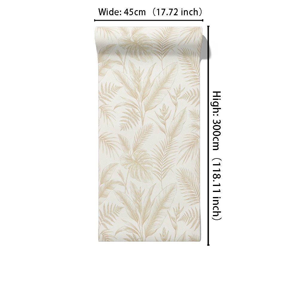 TEMU 1 Rotolo Adesivo Murale con Motivo a Foglie, Materiale PVC, Multi-Misura, per Pareti di Stanze, Camere da Letto, Cucine, Bagni, Negozi, Aule