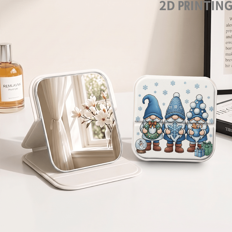 High-Definition Single-Sided Folding Square Mini Makeup Mirror