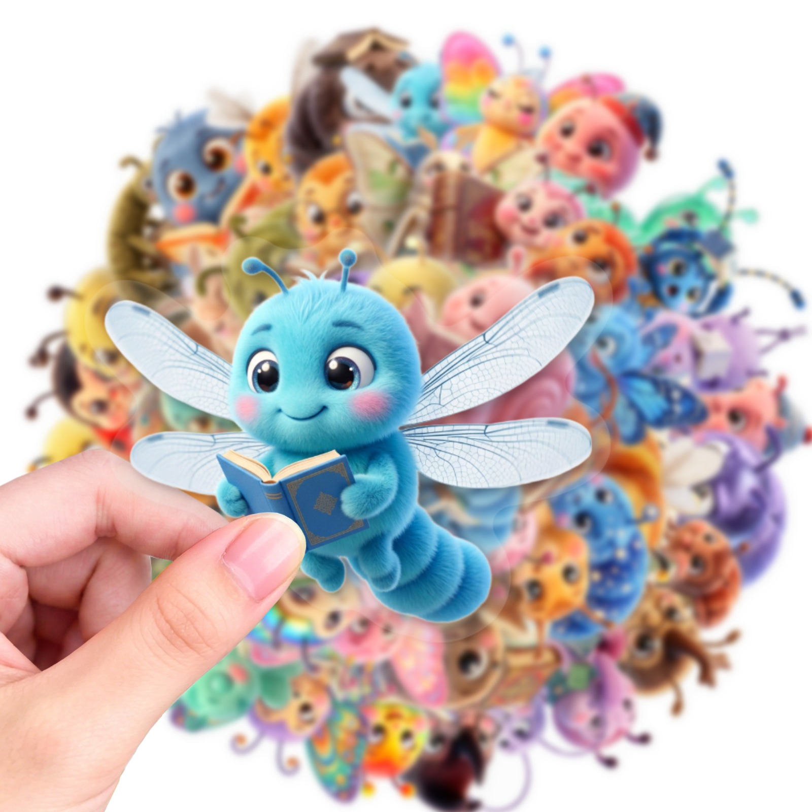 TEMU 50pcs Cute Cartoon Insect Stickers, Adorable Decal Stickers For Laptop Water Bottle Luggage Phone , Decorative Stickers For Daily Accessories