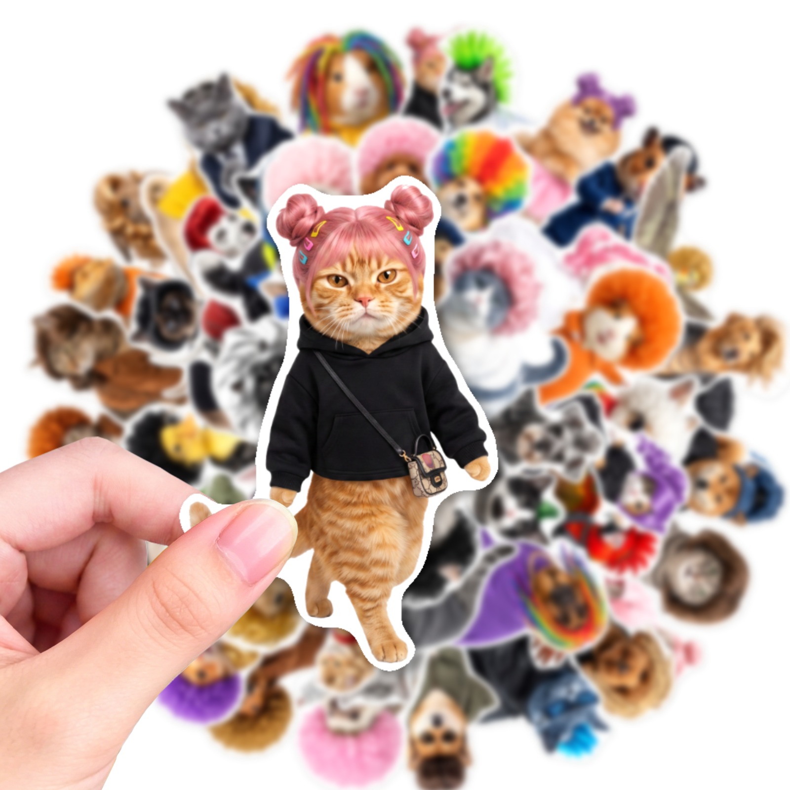 cat and dog stickers sold on Temu United States