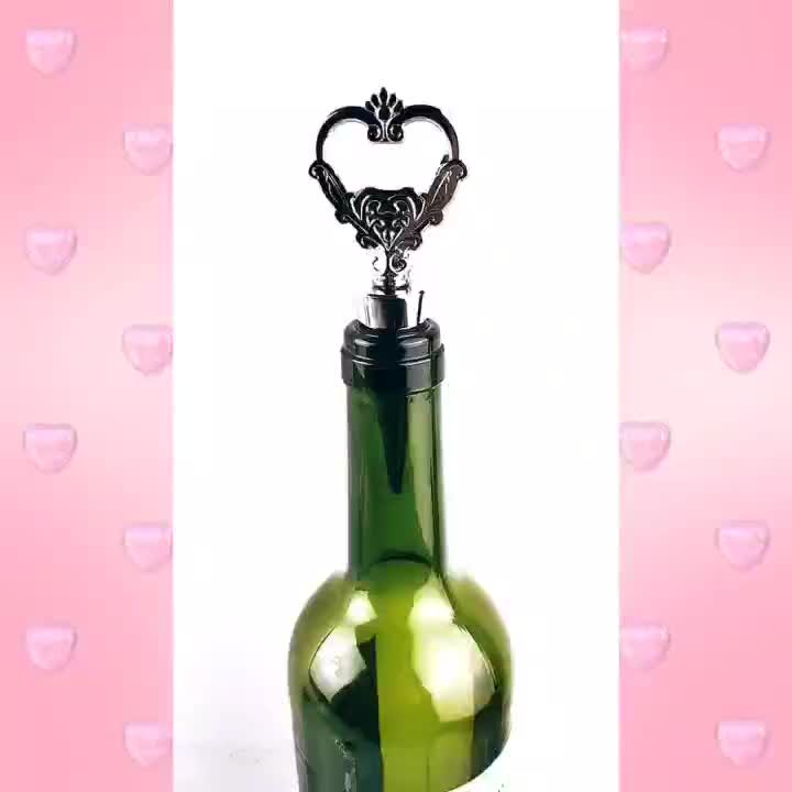 Tappi per bottiglie di vino a cuore da 4 pezzi, pinza per Champagne per  sigillare vino, tappi per vino decorativi Beer - Love - AliExpress