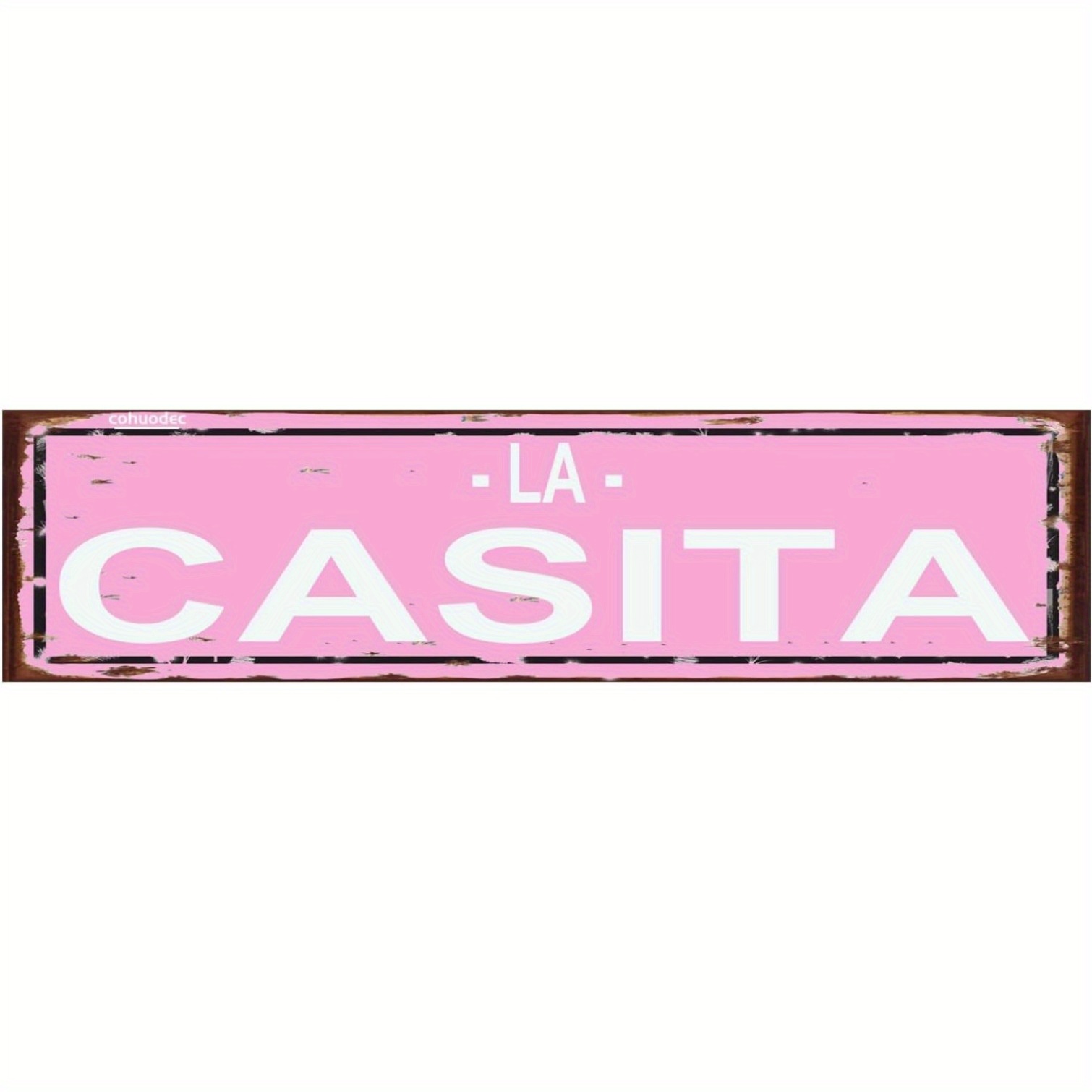 TEMU 1pc Panneau - Décoration de ferme vintage avec le "" - Fin rustique rose métal - Art mural robuste en aluminium adapté à une utilisation