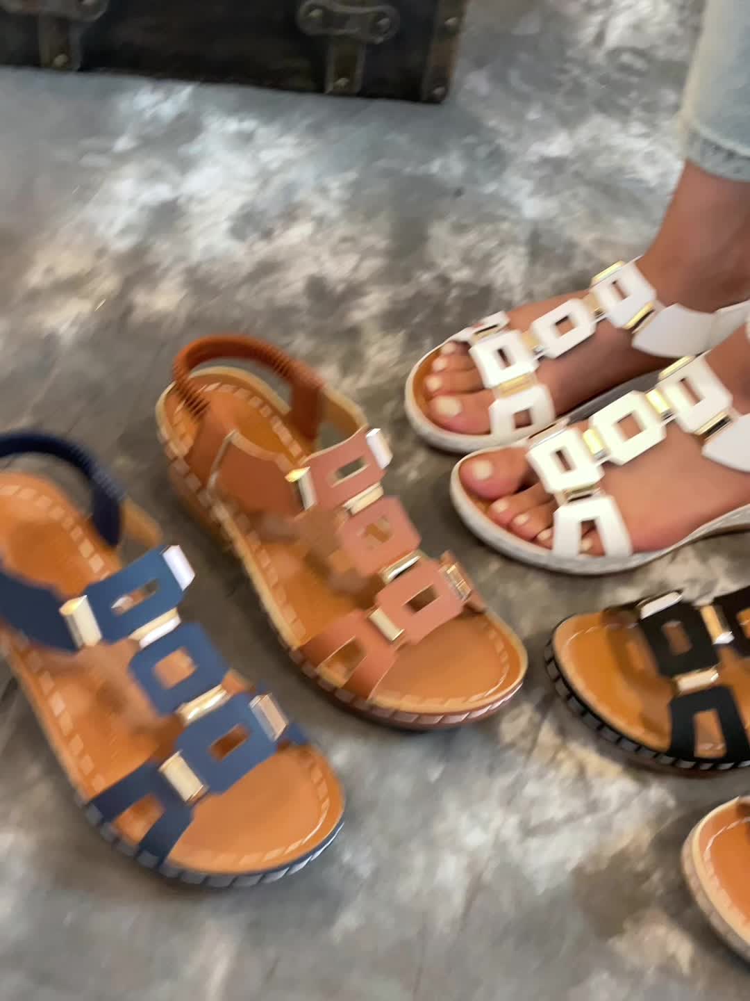 Fashionable Thick-Soled Open-Toe Sandals for Women, Breathable Platform Heel