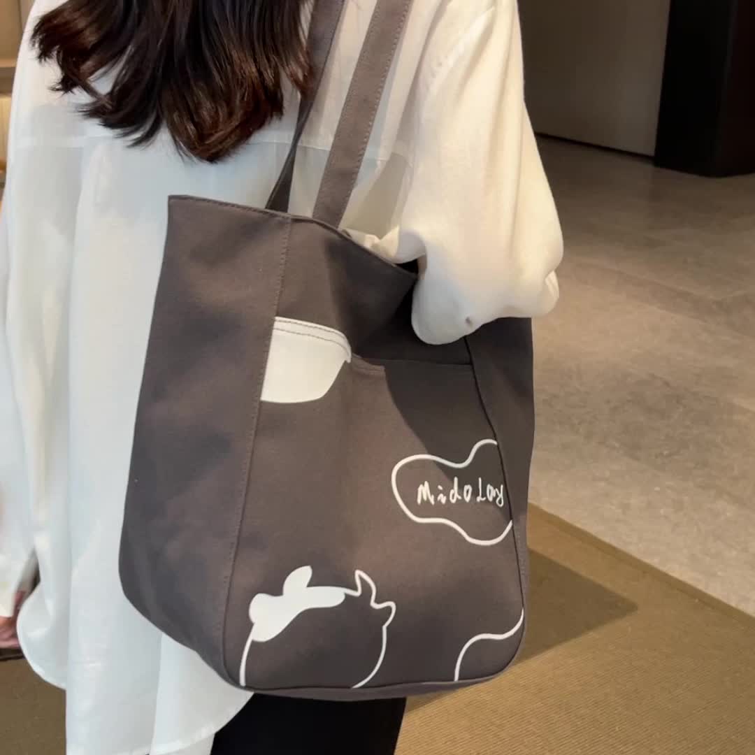 Kawaii Cute Bear Tote Bag, Large Capacity Shoulder Bag, Women's Casual  Handbag & Purse For Travel & Commuter - Temu