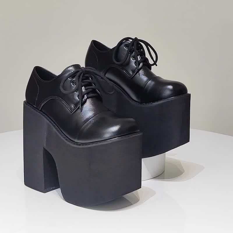 round toe deep mouth platform thick sole lace - Temu round toe deep mouth platform thick sole lace - Temu