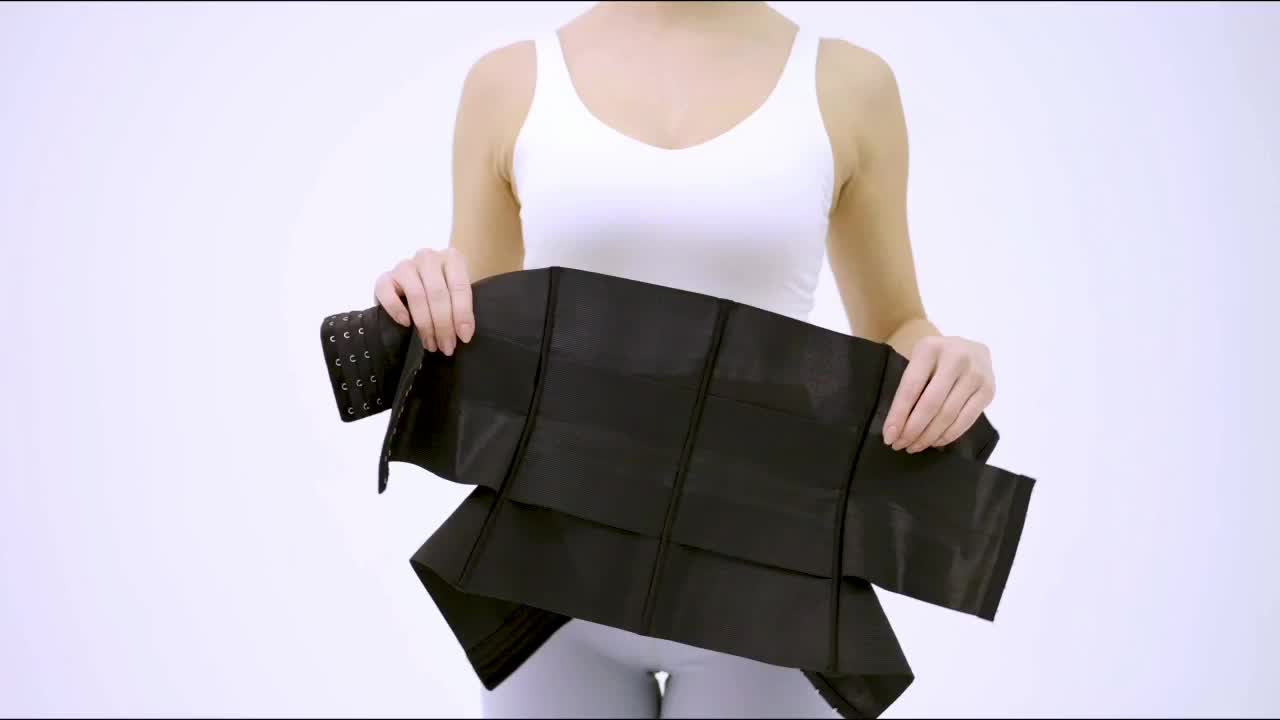 GainKee Waist Trainer for Women Zip Trimmer Belts Detachable Two Belts  Corset Body Shaper with Zipper 9 Steel Bones at  Women's Clothing  store