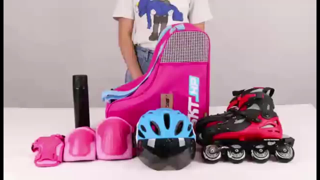  Gooyule Bolsa de patinaje sobre ruedas, correa de hombro  ajustable, bolsas de patinaje sobre hielo para niñas, niños y la mayoría de  los adultos, bolsa de patinaje de gran capacidad para