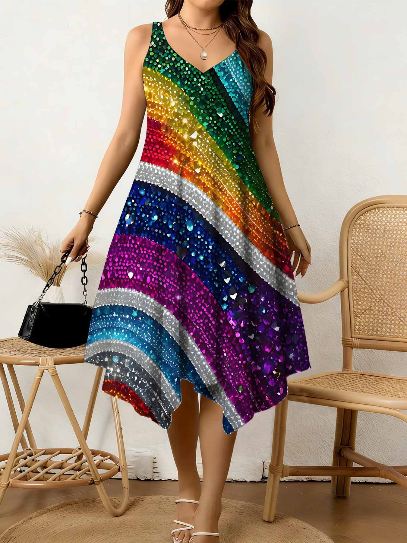 glamorous glitter dresses Glamorous Sequin Mermaid Prom Dress with Feather, Spaghetti Strap, and –  Viniodress main image 1