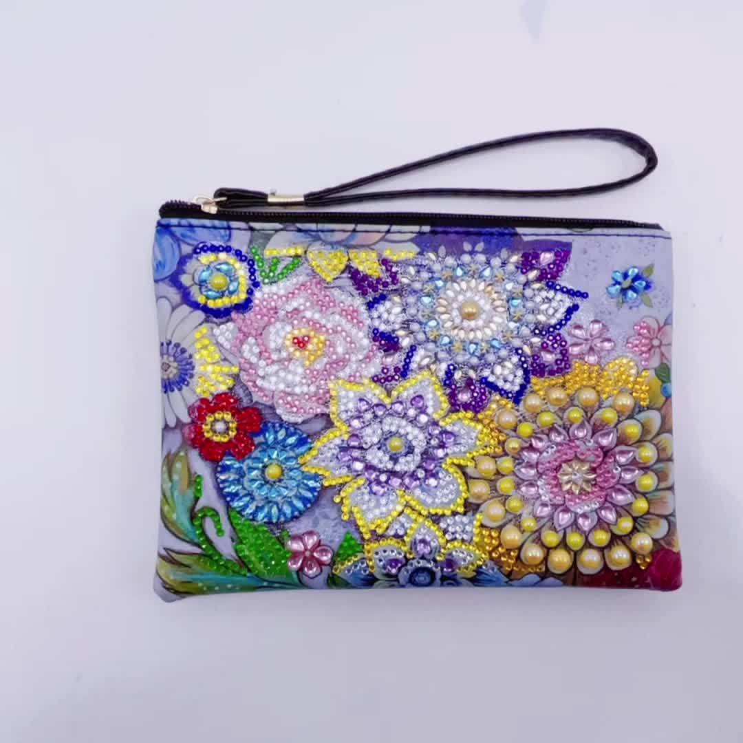 Diy Flowers Diamond Painting Bags And Purses Size Soft - Temu