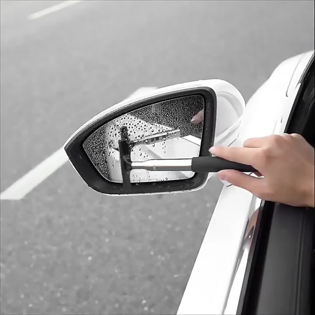  Alpmosn Car Rearview Mirror Wiper, Retractable Auto Mirror  Squeegee, Extendable Car Mirror Cleaning Tool Portable Long Handle Car  Window Squeegee