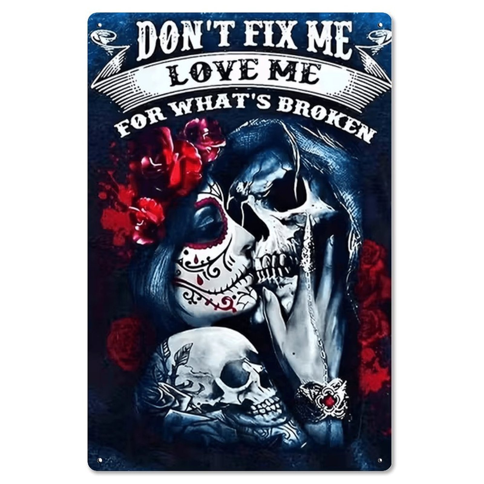 2d Flat, 1pc "don' Love Me" Metal Wall Sign - Retro Iron Wall-mounted Decoration With /hardware Mount Suitable For Kitchen, Bar, Cafe, Garage - 2d Flat Holiday & Decorative Plaque, 2d Flat