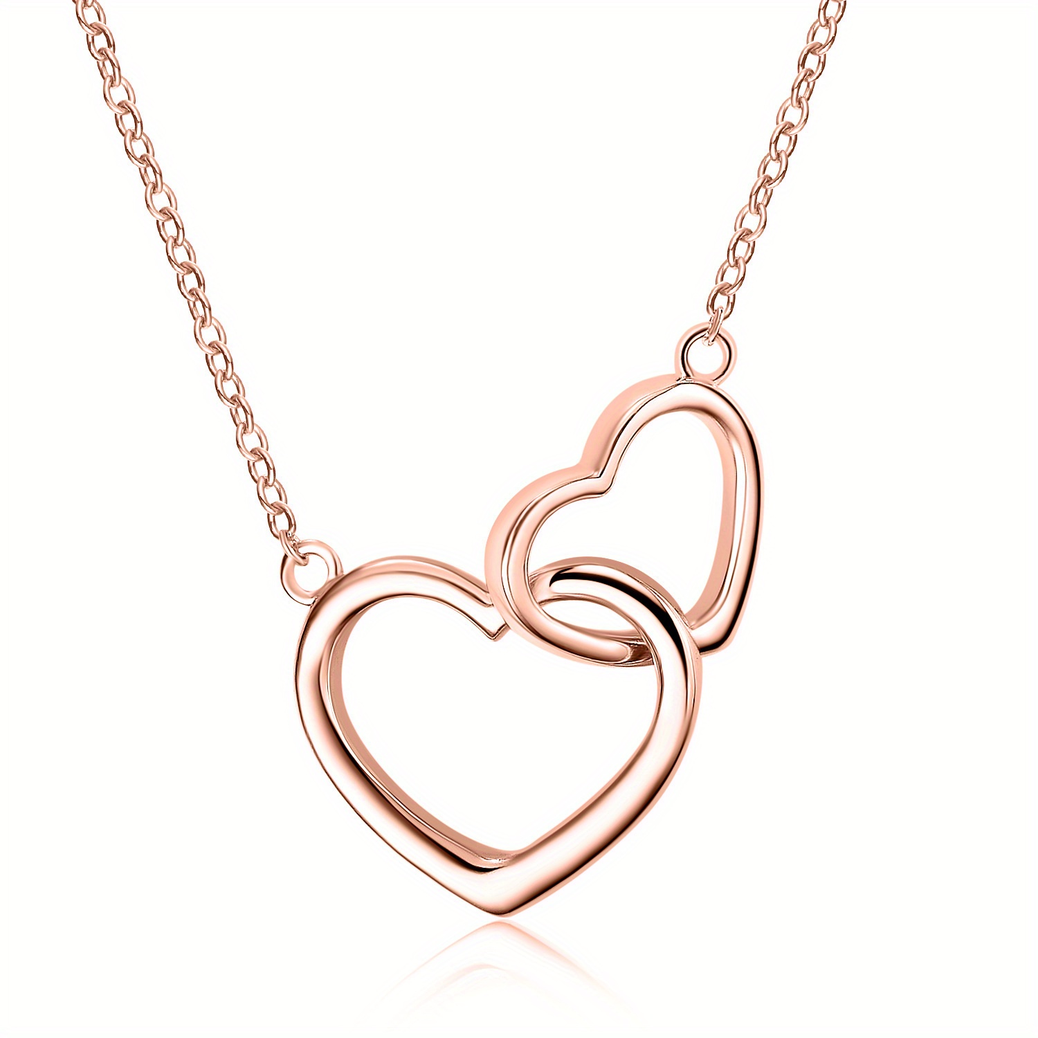 Image of 925 Sterling Silver Interlocking Infinity Necklace For Women, Birthday Gifts For Sisters Mother Daughter