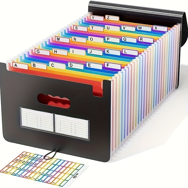 Double Sided Pencil box, Expandable File Organizer - High Capacity, Easy  Paper Management