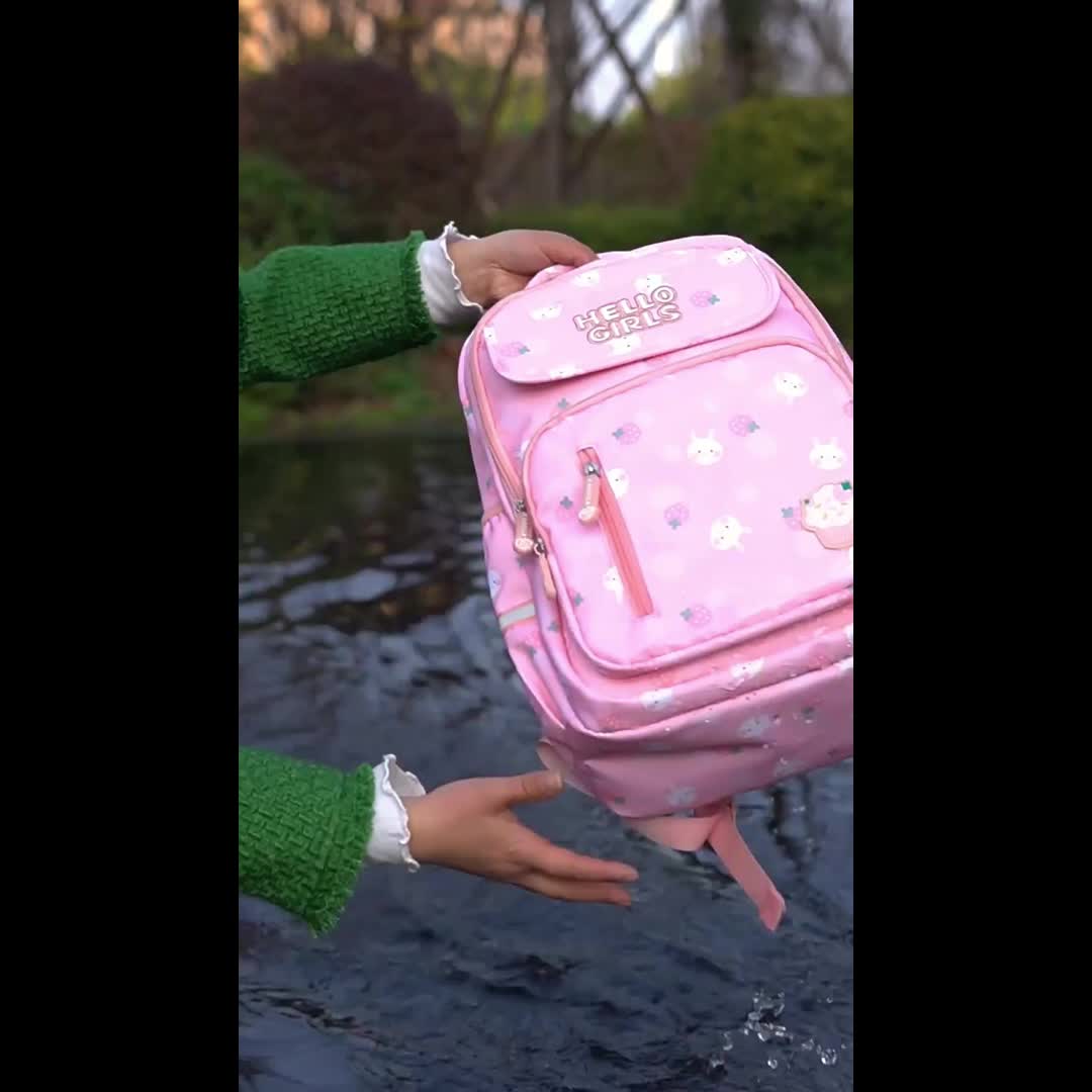 Cartoon Bunny School Bag Large Capacity Backpack for Kids