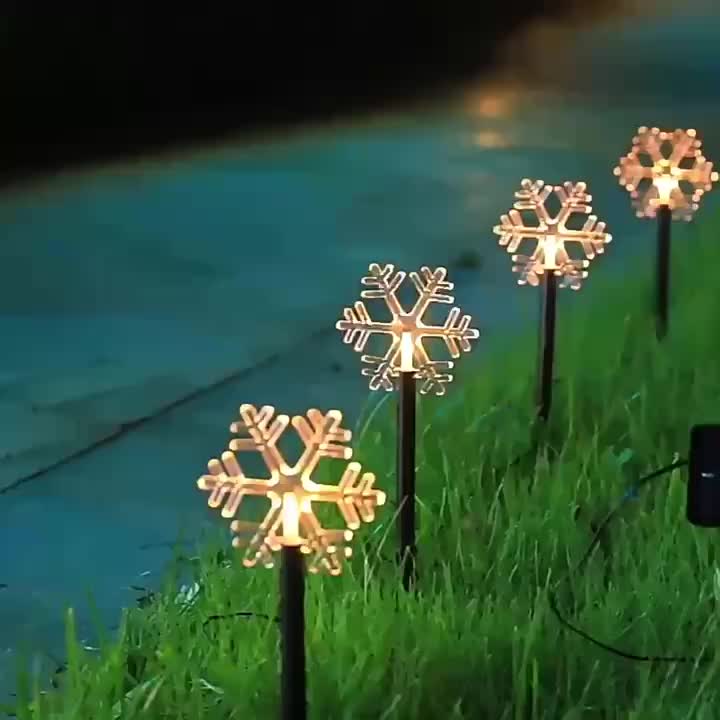 Outdoor snowflake online stake lights