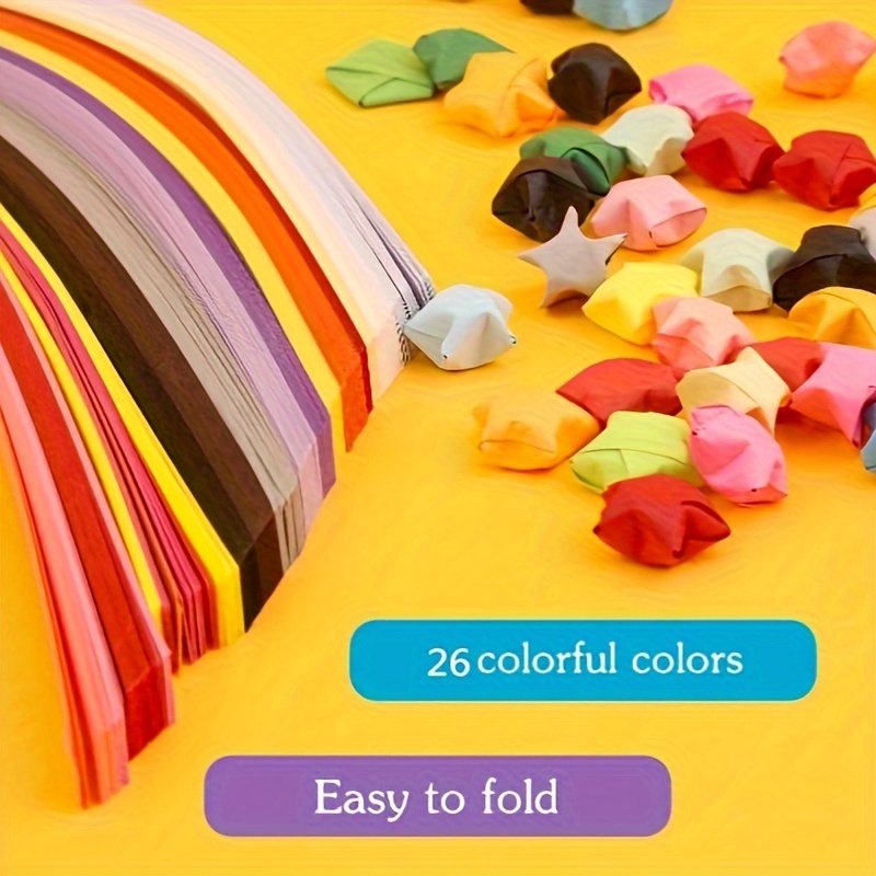 160pcs Origami Lucky Star Paper Strips Folding Paper Ribbons Colors New  Best *YN