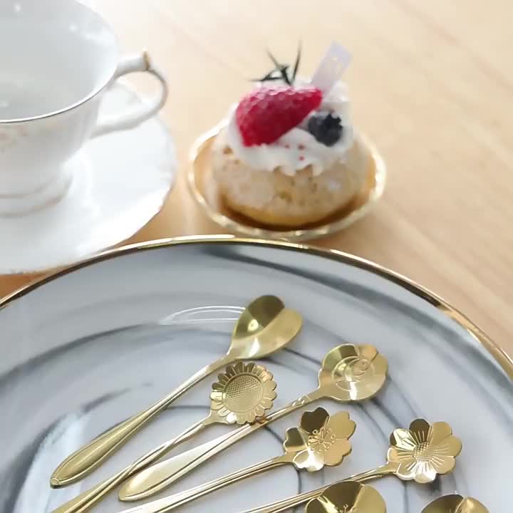 Cucchiaino Caffè In Acciaio Inossidabile Fiore Romantico 1pc - Temu Italy