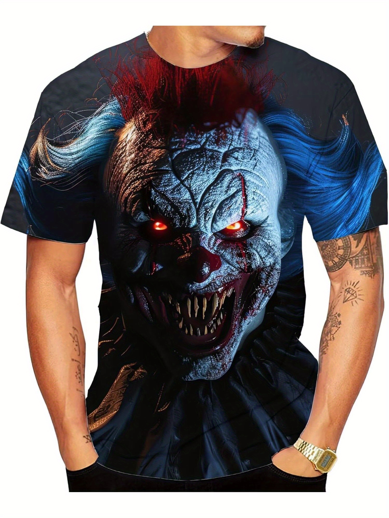 HYDE着 CLOWN DOLMAN SLEEVE TEE CIGAR SMOKING CLOWN - LONG SLEEVE – Creepy Tee Factory