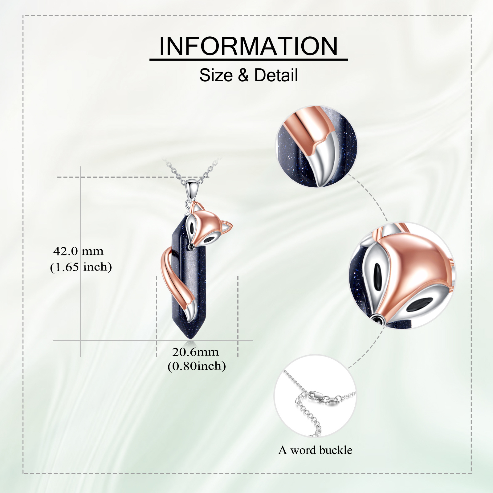 925 Sterling Silver Fox Necklace, Cute Daily Accessory