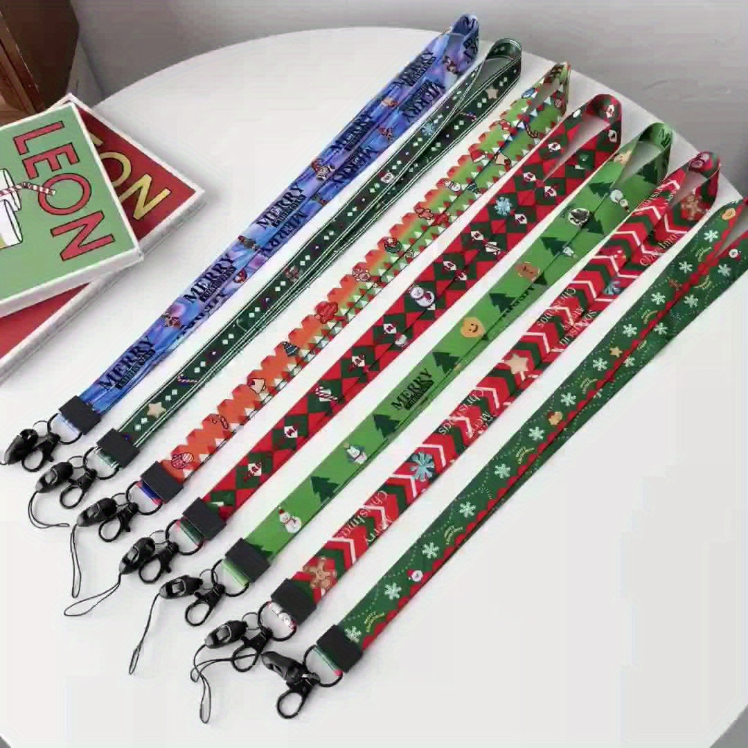 Christmas Pattern Phone Lanyard Neck Strap Detachable Lanyard for Keychain, ID Card, Credit Card, Pass, Badge Holder, Phone Charm Accessories