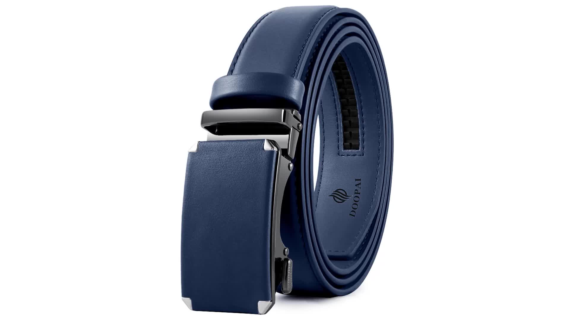 Belt Men Ratchet Belt Dress Adjustable 4 45 Cm Leath - Jewelry