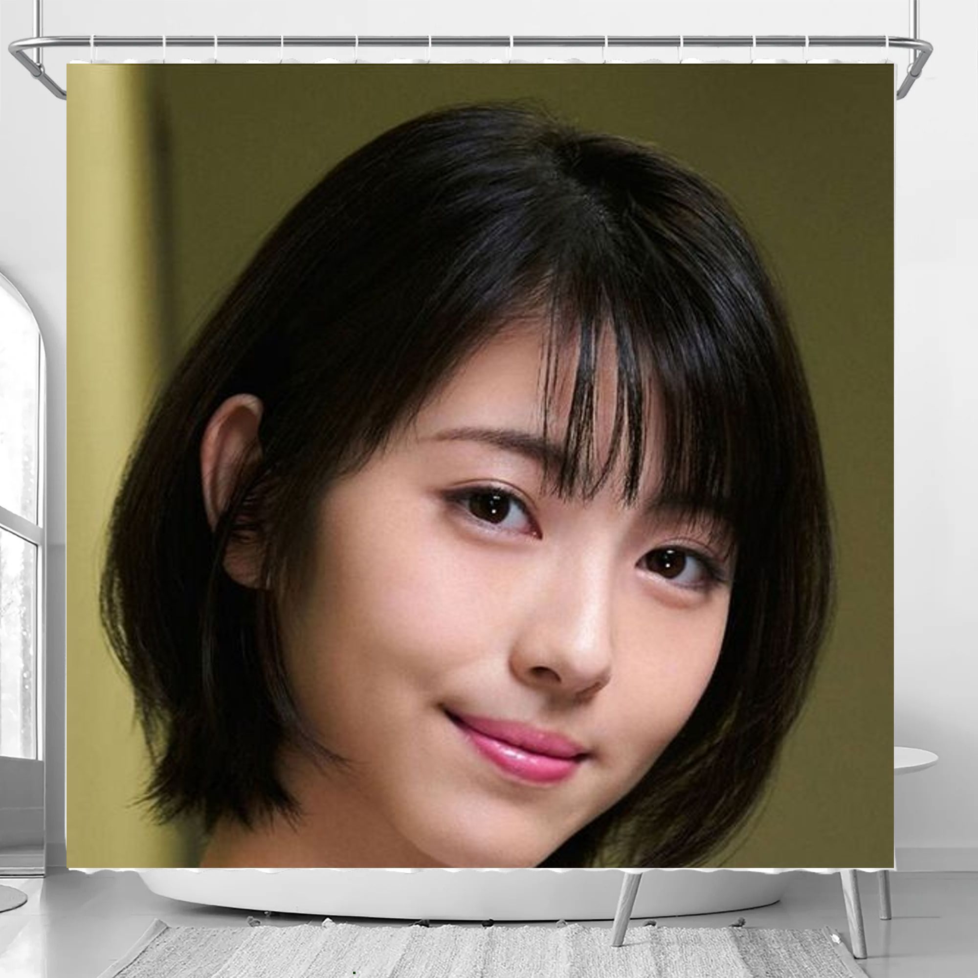 TEMU Shower Curtain With Hook Durability Bathroom Shower Curtain Shower Curtain Bathroom Curtains Toilet Window Shower Curtain Simple Thick Short