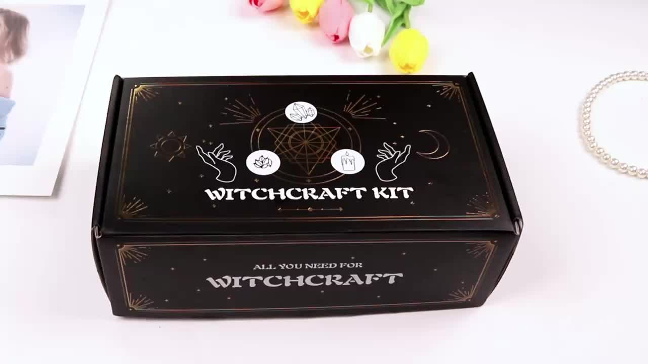 Witchcraft Supplies - Spell Candles for Witches, Mini Crystals Jars Dried  Herbs and Candles, Western Atmosphere Arrangement Supplies, Witchcraft  Supplies Kit for Wiccan Spells 