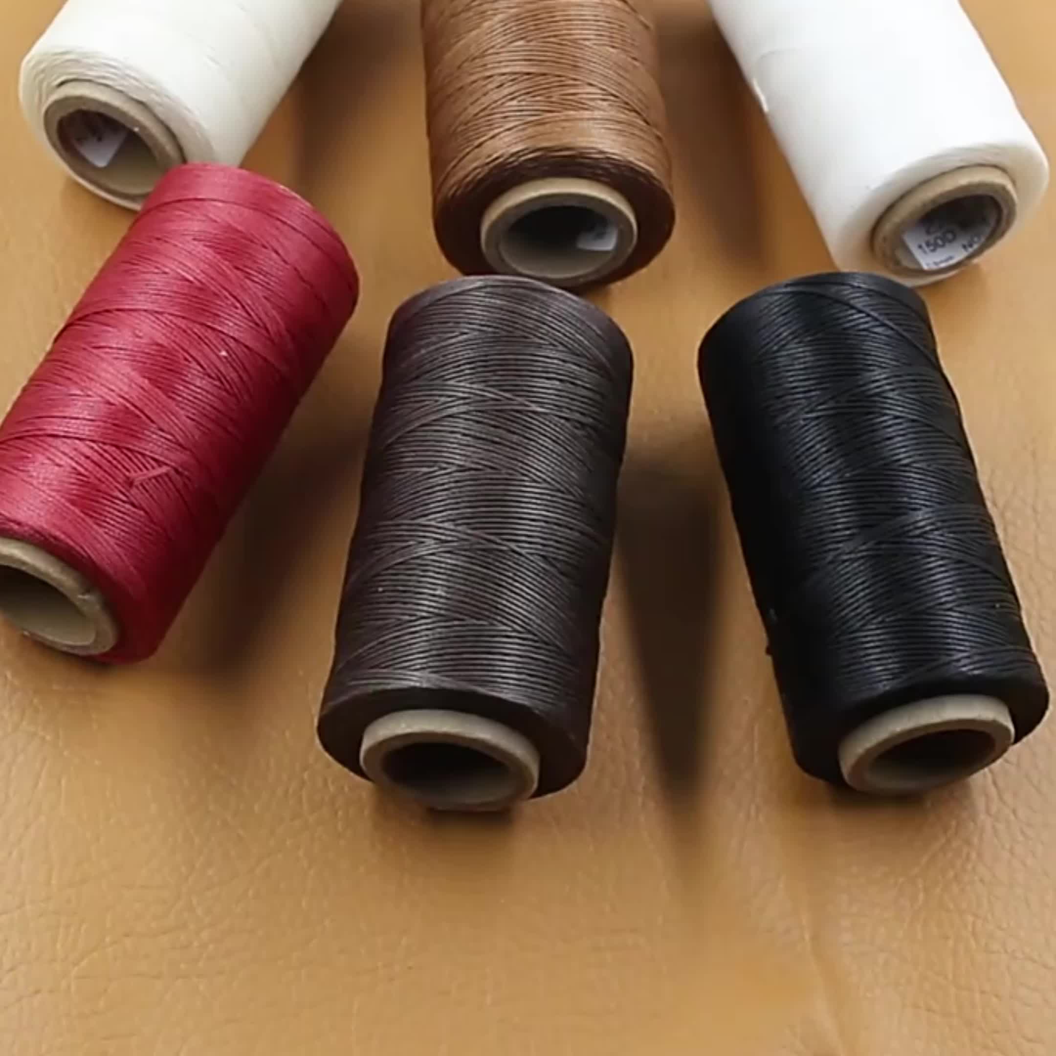 QJH-hilo encerado de cuero, 1 piezas, alta calidad, duradero, 260 metros,  0,8mm, 150D, para herramienta de artesanía DIY, hilo de costura a mano