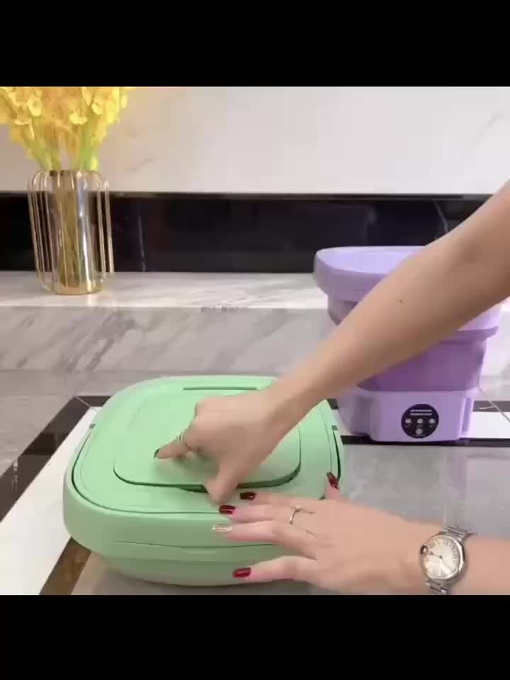 Mini lavadora portátil con cesta de drenaje, lavadora pequeña
