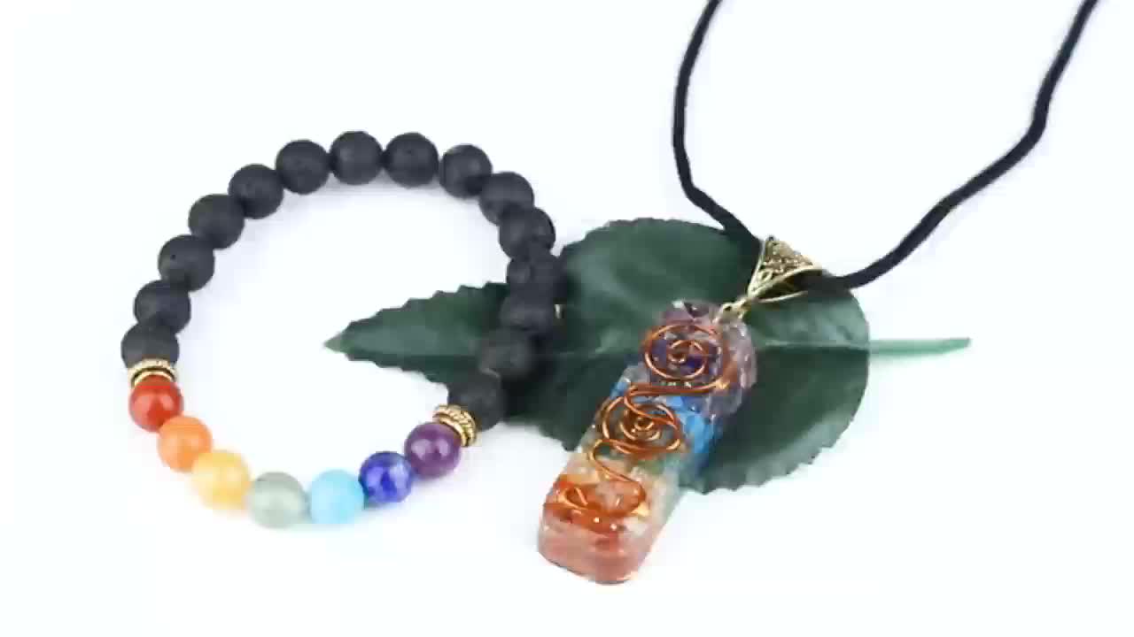 7 Chakra Necklace Chakra Bracelet Chakra Jewelry Set For - Temu