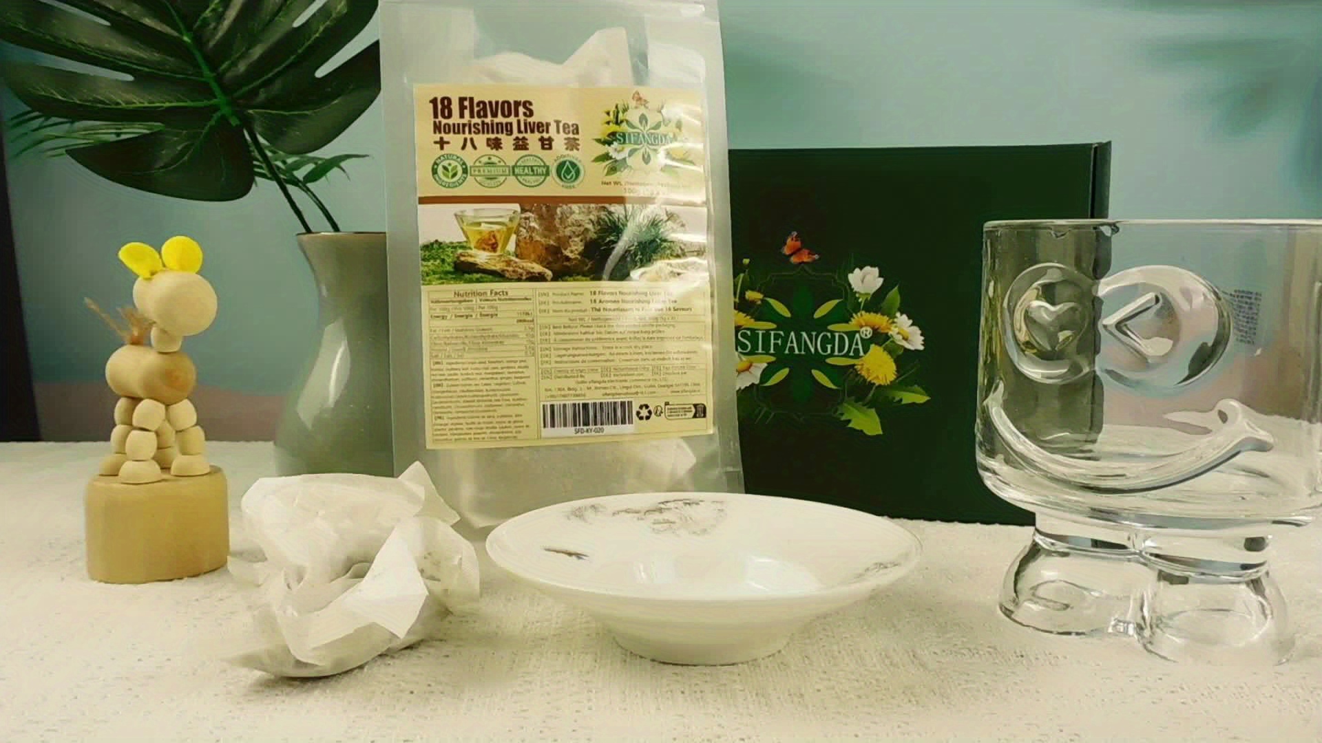 SIFANGDA 18 Flavors of Yigan Tea 100G (5Gx20P) - Refreshing Taste, Daily Liver Tea, Essential for Staying Up Late, 18 Kinds of Herbal Liver-Protecting Tea, Tea Bags, Holiday Gifts, Natural Remedy, Soothing Beverage, Herbal Infusion - Image 10