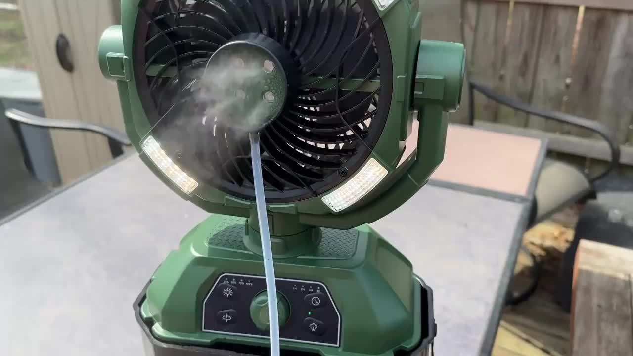portable misting fan remote 25000mah rechargeable battery - Temu