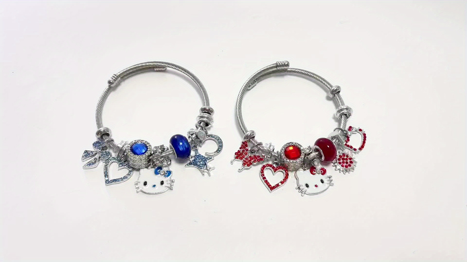 Hello Kitty Y2k Bracelet Kawaii Anime Jewelry Crystal - Temu