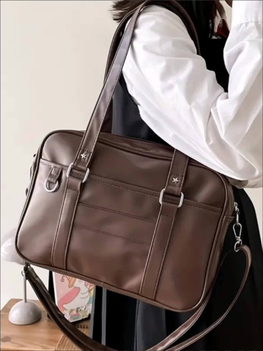 Japanese leather best sale messenger bag