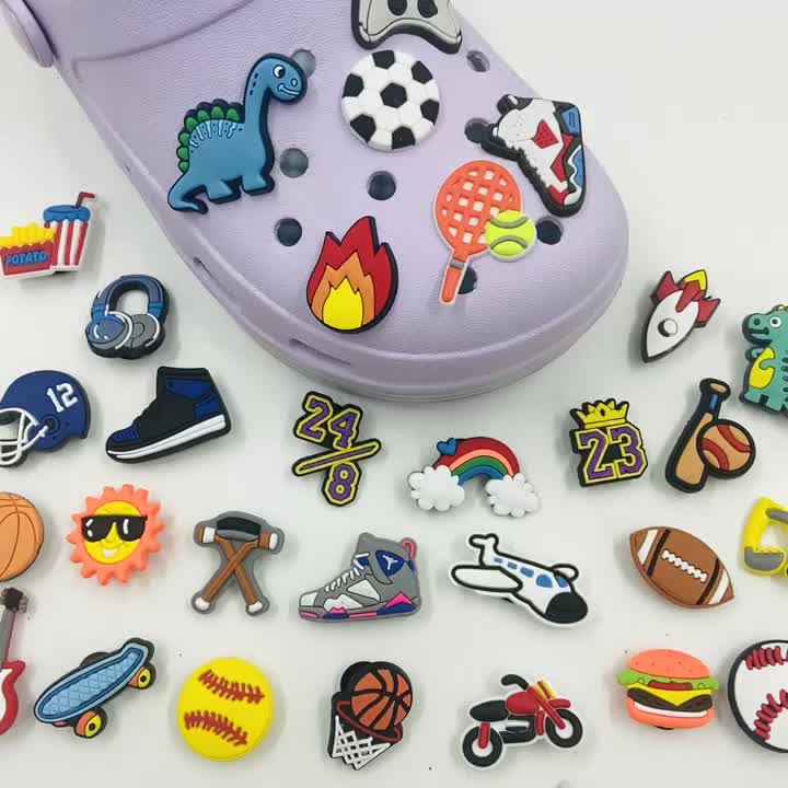 Wholesale New Design Custom Croc Charms Basketball Team Football  Accessories PVC Shoe Charms From Croc_charms_2021, $0.14