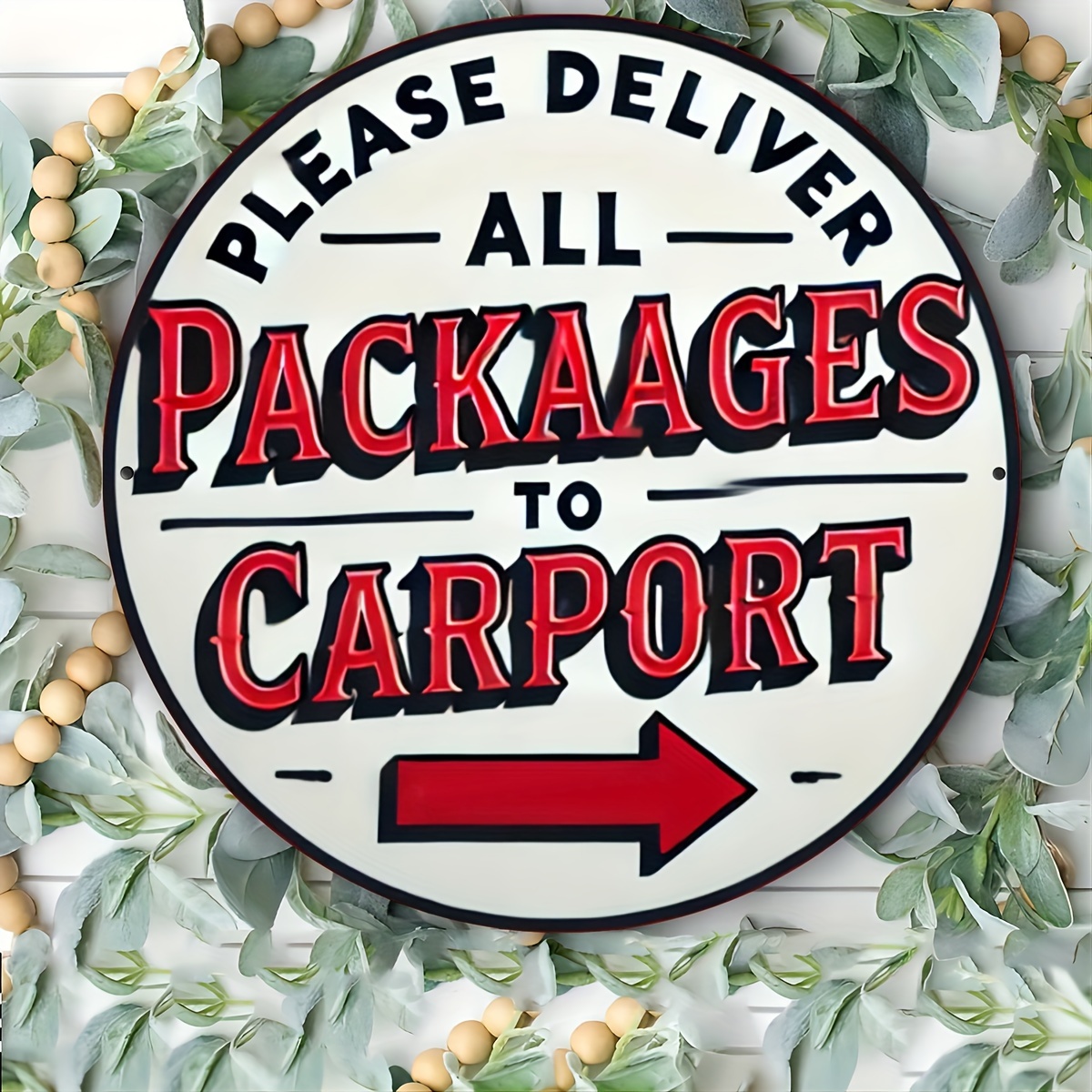 2d Flat, [2d Flat] 1pc Rustic Iron Wall Decor For Bar Please Deliver All Packages To Carport Sign Metal Wall Ar Hanging Plaque Metal Wall Art Sign, 2d Flat