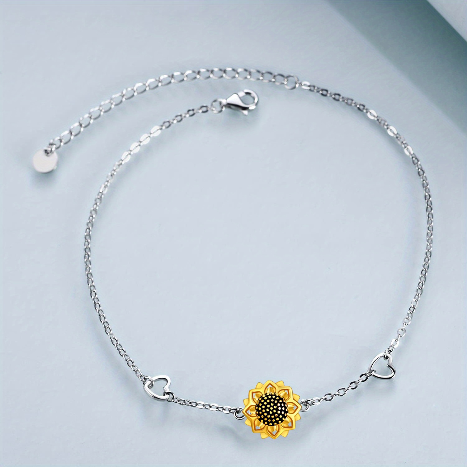 Sunflower Bracelet, 925 Sterling Silver