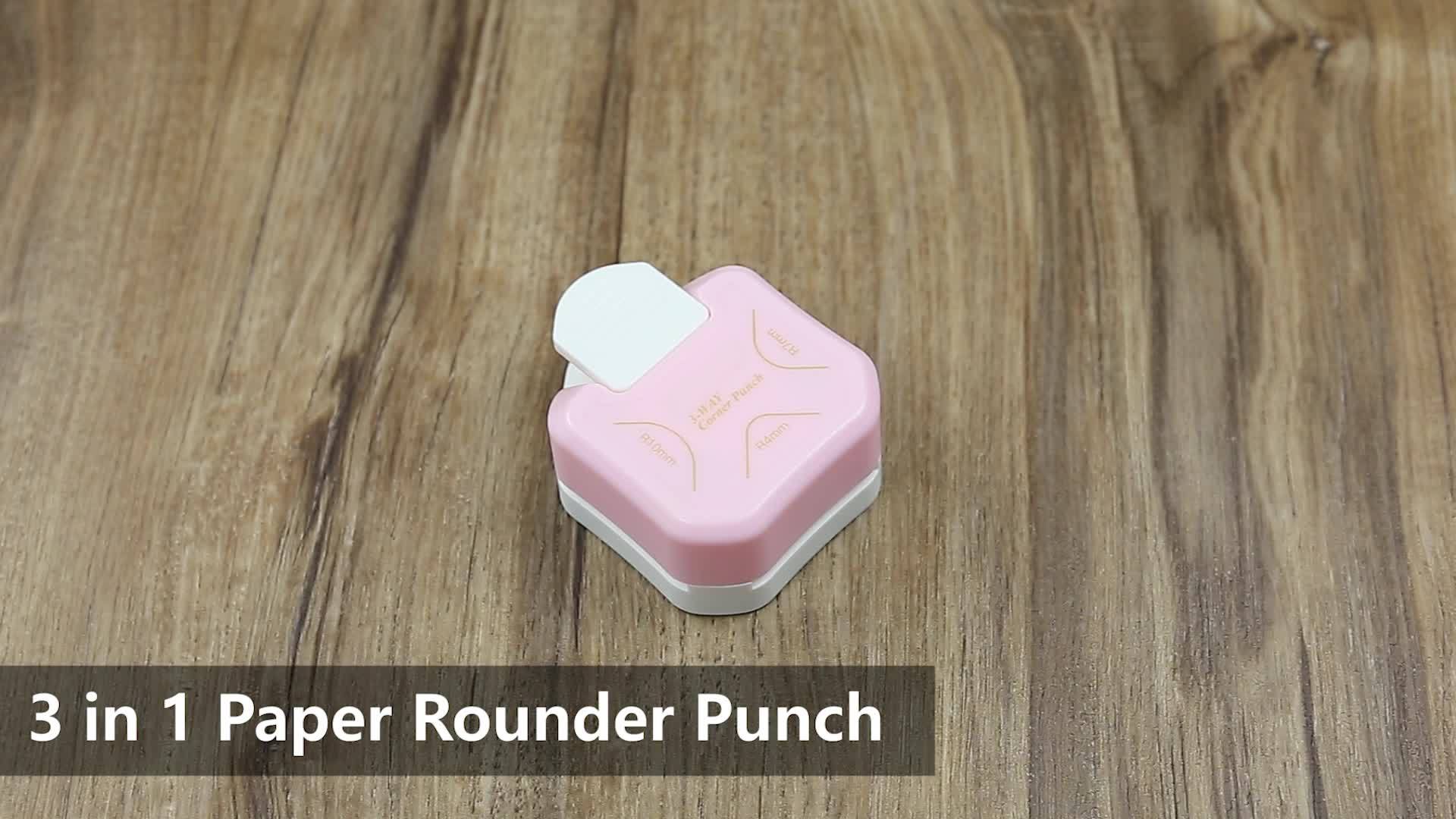loopsun 3 in 1 Corner Rounder Punch 3 Way Corner Cutter for Paper Craft  Laminate DIY 