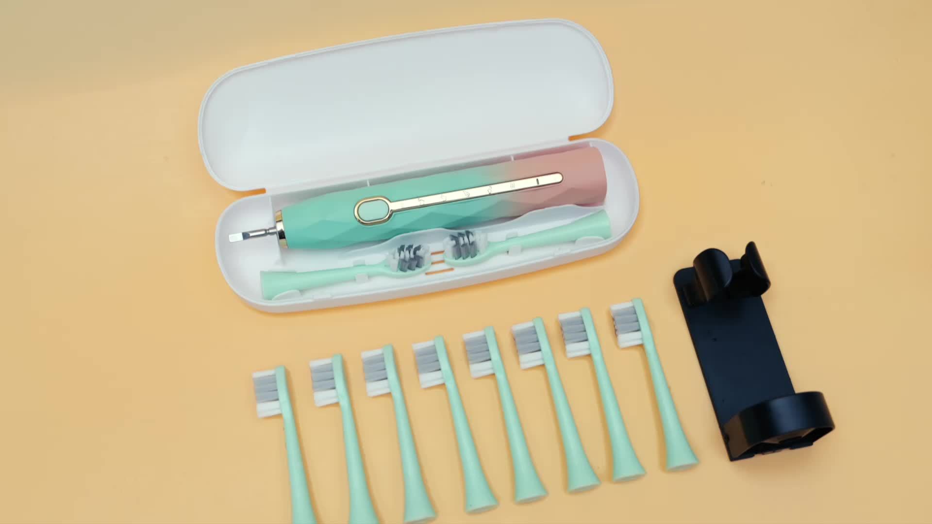 IPX8 Acoustic Electric Toothbrush USB Rechargeable Couple Rechargeable Metal Shaft Adult for Man And Woman Rechargeable Toothbrush Intelligent Timer 10 Replaceable Toothbrush Heads 5 Colors A Toothbrush Base A Portable Case 15 IPX8 Acoustic Electric Toothbrush USB Rechargeable Couple Rechargeable Metal Shaft Adult for Man And Woman Rechargeable Toothbrush Intelligent Timer 10 Replaceable Toothbrush Heads 5 Colors A Toothbrush Base A Portable Case - Image 15