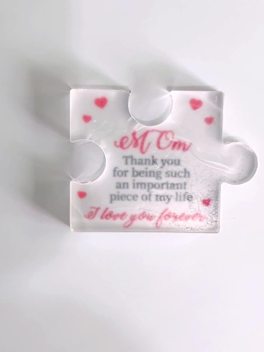 Engraved Acrylic Block Puzzle Mom Present, Birthday Gifts For Mom