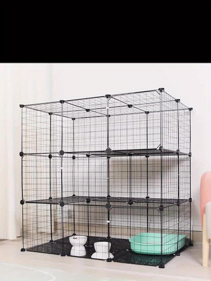1/2 Layer Cat Durable Flexible Cage Pet Play Enclosure Box - Temu