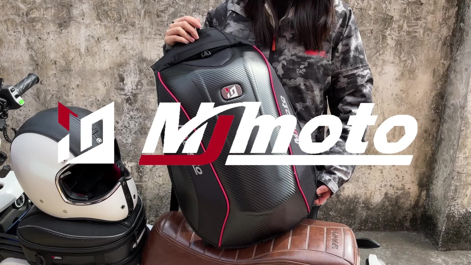 Mjmoto Mochila Fibra Carbono Motocicleta Bolsa Casco - Temu